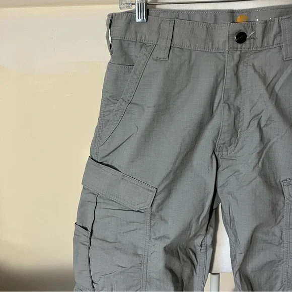 Men’s Carhartt Gray Relaxed Fit Rip Stop Force Broxton Cargo Shorts size 32 - Picture 3 of 6